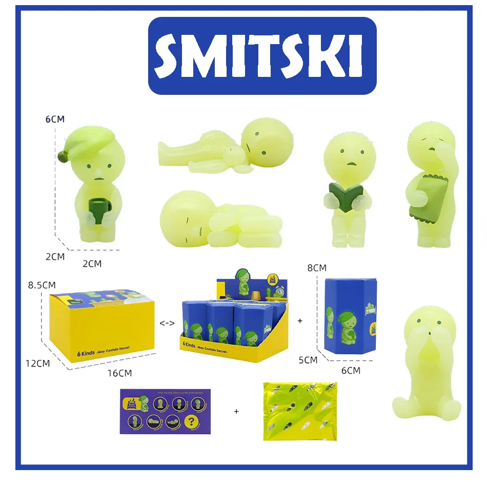 ฟิกเกอร์อนิเมะแบบกล่องสุ่ม ซีรีส์ห้องนอน ของเล่นสะสมเรืองแสงในที่มืด ของขวัญคริสต์มาสสำหรับเด็ก ของเล่นตกแต่ง