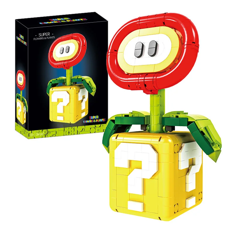 Super Mario Bros Base Bouwstenen Yoshi Luigi Ster Gemonteerd Vraagteken MOC Game Model Mario Mini Baksteen Speelgoed Voor Kinderen Gift