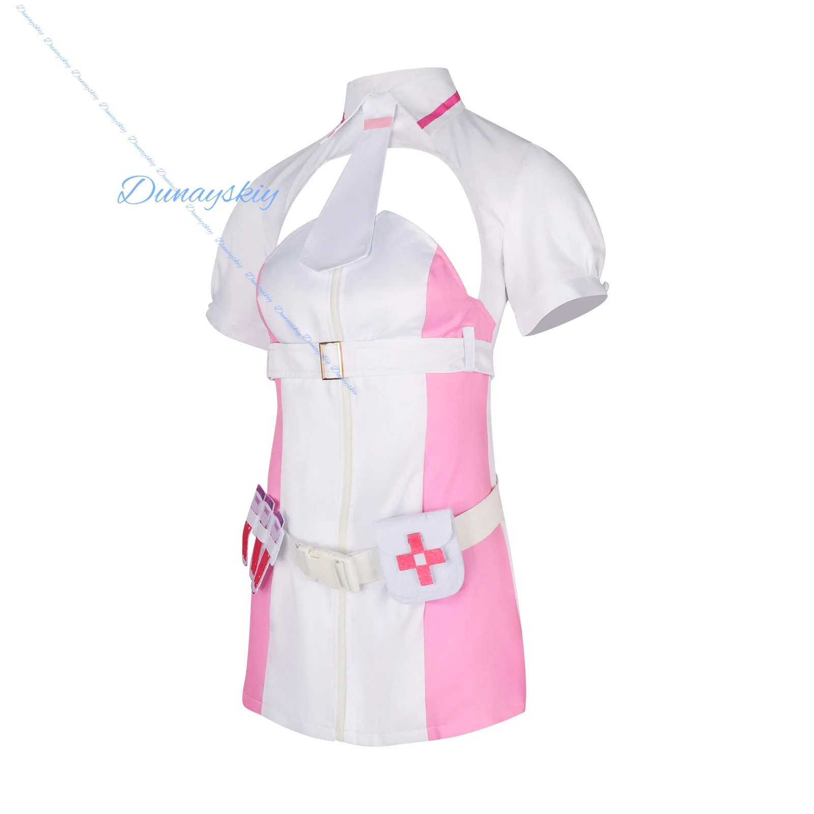 Buro Muse Nurse Cosplay - زي غاسل افتراضي مثير مع تنورة مطوية للنساء البالغات في الهالوين لعب الأدوار في معرض الرسوم المتحركة