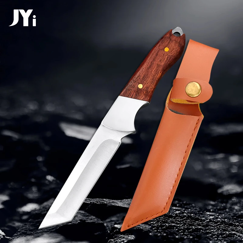 Stainless Steel Utility Knife Kitchen Cleaver Pelling Kinfe BBQ Meat Vegetable Cutting Fishing Knife