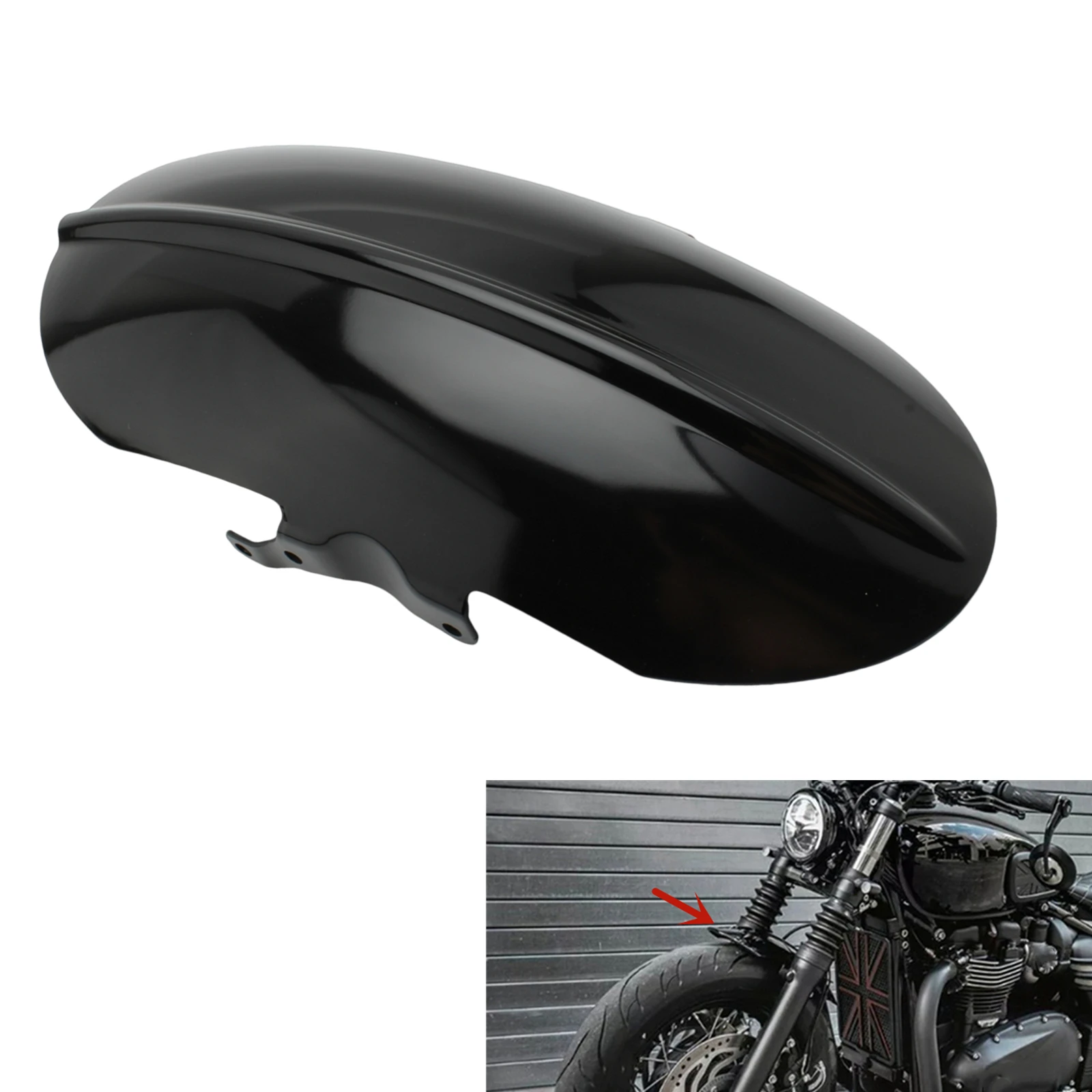 

Motorbike Front Mudguard Cover Splash Fender For Triumph Bobber Bonneville Speedmaster 1200 2018