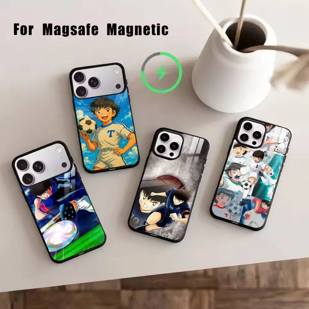 

C-Captain Tsubasa A-Anime Phone Case For iPhone17,16,15,14,13,12,11 Plus,Pro Magnetic with Magsafe Wireless Charging