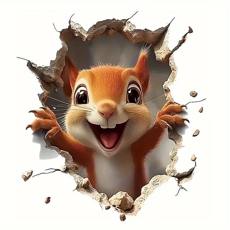 1Cute Squirrel Vinyl Sticker - Suitable for Cars, Laptop | Durable and Easy to Apply | The Ideal Easter Gift