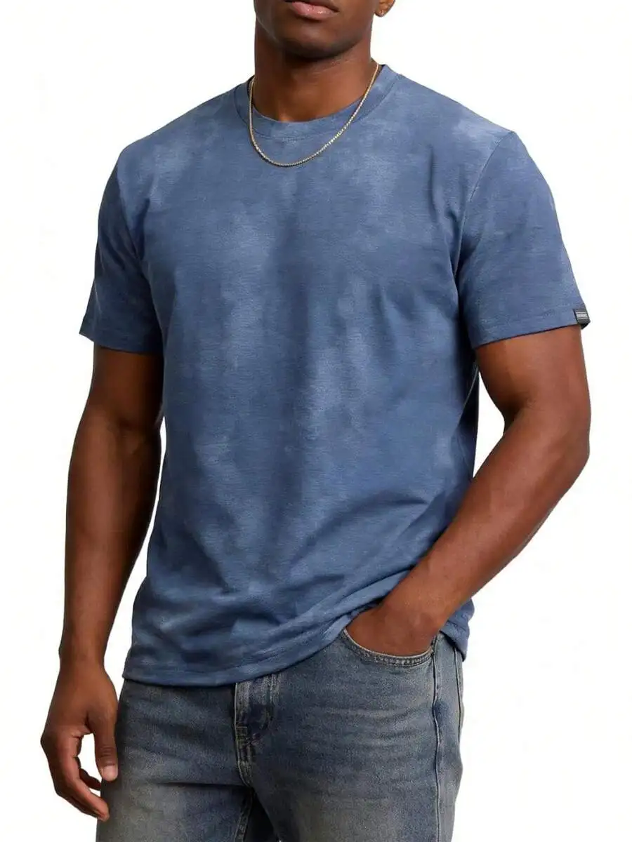 

Mens Crew Neck Short Sleeve Lightweight Tie-Dye T-Shirt Casual Fashion Top
