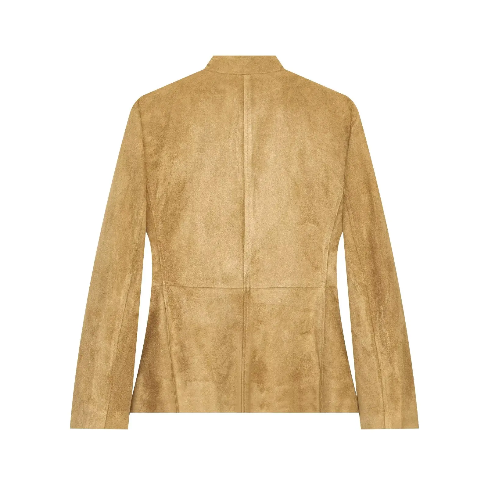 Women's Winter Jacket with Shoulder Tabs New 2026 High Neck Button Pocket Slim Women's Leather Jacket Female Chic Tops