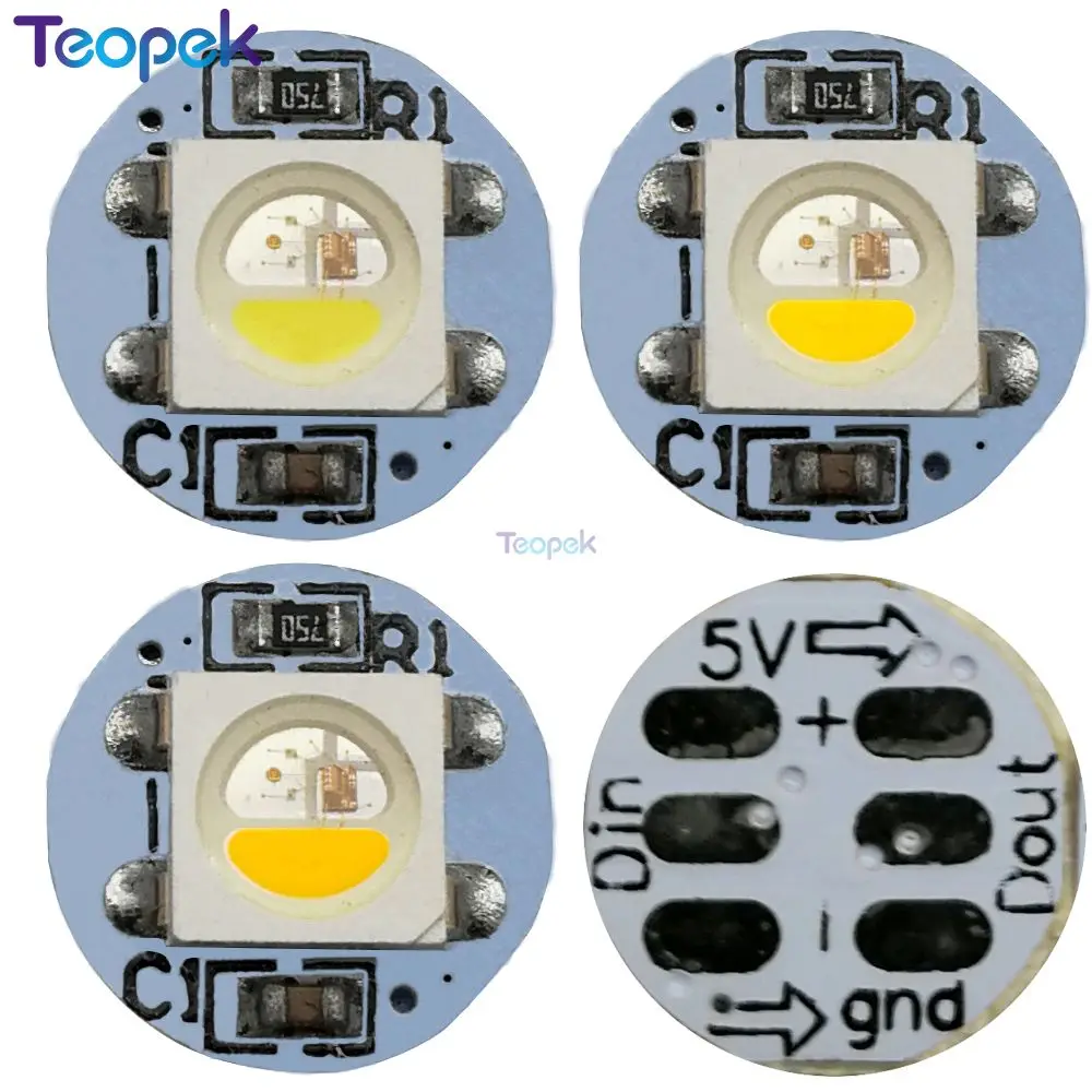 Sk6812 rgbw 5050 individualmente endereçável digital led chip pixel (rgb + branco/quente/natureza) 5v mini placa pcb (10mm * 3mm) dissipador de calor