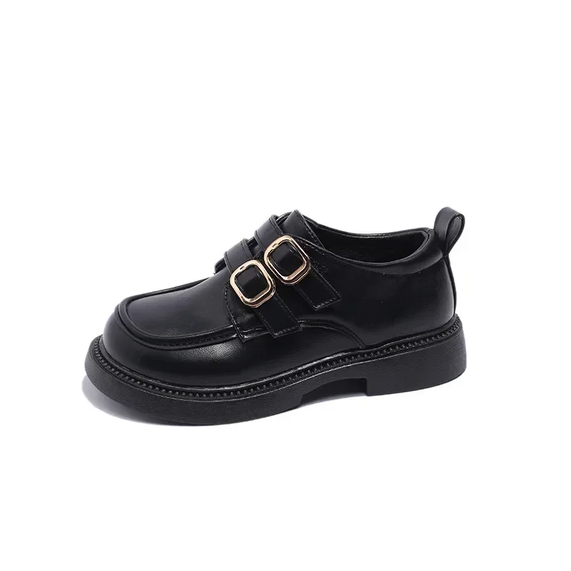 2024 Children Leather Shoes for Girls Autumn New Fashion Korean Style Anti-slippery Britishi Style Soft Bottom Versatile Loafer