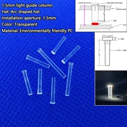 1.5mm diameter patch lamp bead 1.5mm aperture flat head with card mark light guide column PC transparent LED lampshade light gui