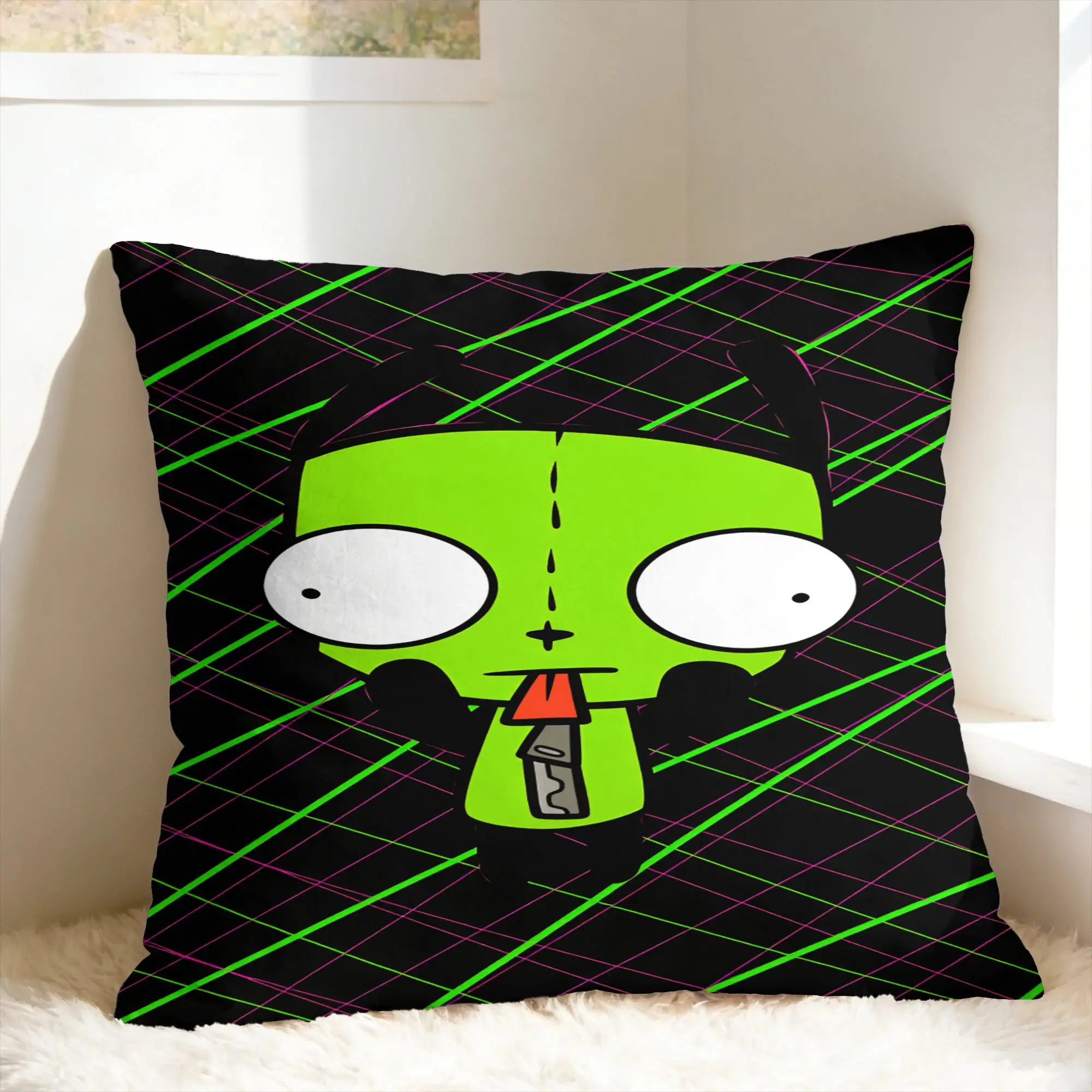 Pillow Cover I-Invader ZIM Anime  Vintage Pillow Case For Wedding Party Home Decor Pillowcases
