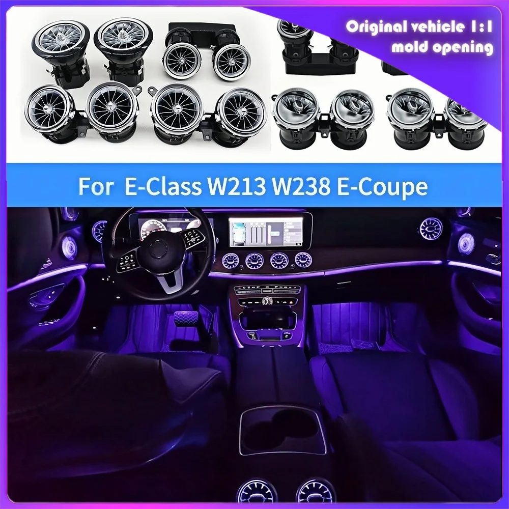 

256 Colors APP Controls LED Vent For Mercedes Benz W205 W213 X253 W177 W118 W117 W176 X156 W222 RGB Turbo Air Outlet Nozzle Lamp
