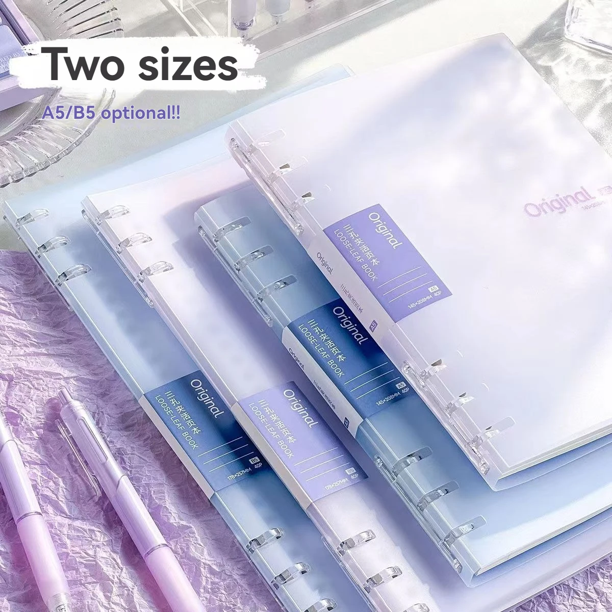 1 قطعة A5/B5 38 ورقة ثلاثة حفرة كليب انفصال فضفاض ورقة دفتر مع قيمة جمالية عالية ، دفتر الطالب #2