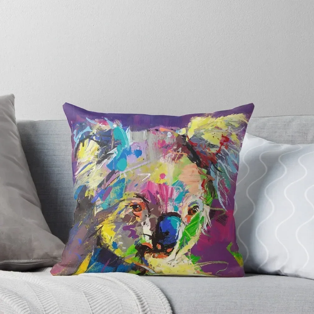 Koala Australian animal vibrant colours Throw Pillow Decorative Cushion Cover Sofa Cushion Cover anime girl pillow