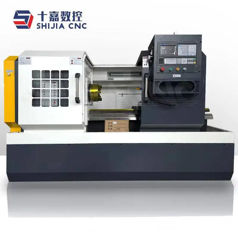Ck6140 مخرطة سرير مسطحة أوتوماتيكية Hine تستخدم تحول معدني أفقي مع محرك نظام التحكم Fanuc CNC للبيع