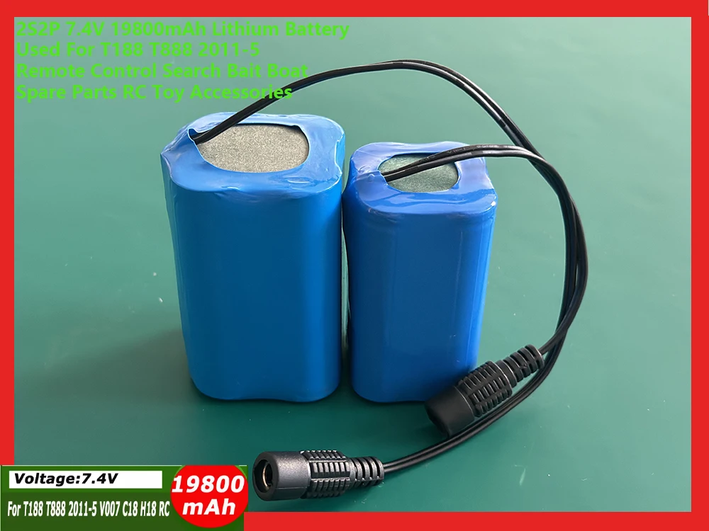 

18650 21700 7.4V RC Boats Battery For T188 T888 2011-5 V007 C18 H18 Remote Control Fishing Bait Boat Ship Parts Accessories