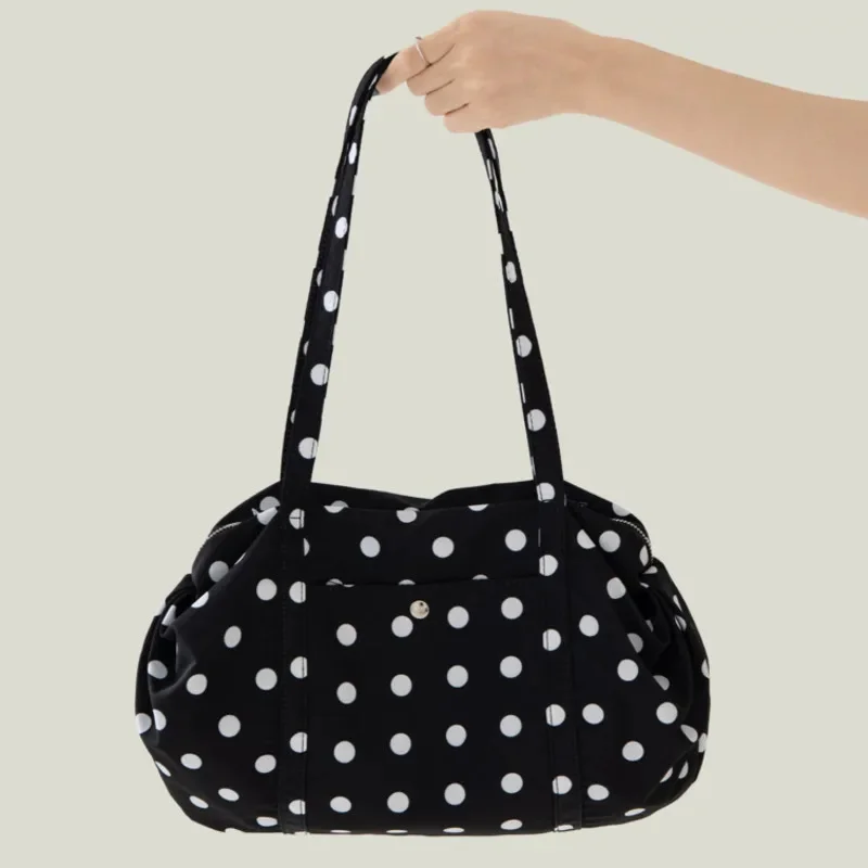 Wave Y2K Point Bag Design Tote Bag Korean Commuter Versatile Travel Handheld High Capacity Shoulder Bag Crossbody Bag Gifts New