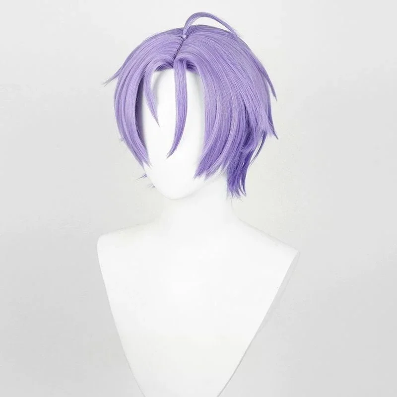 الأرجواني مركز فراق شعر مستعار قصير العالم الجديد كرنفال JiuNotte شعر مستعار تأثيري الصبي موضة مقلد الشعر ارتفاع درجة الحرارة الشعر الحرير