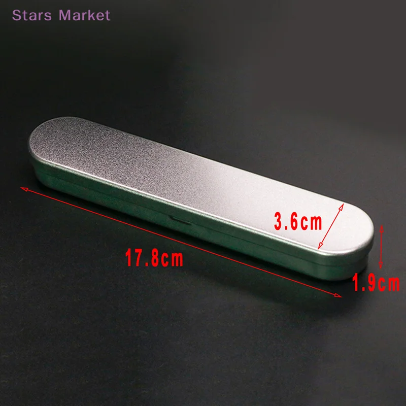 New 1pc metal gift rectangle Horses mouth Tin box fountain pen box Case