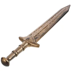 Plastic Long Sword Prop Wear Resistant Roman Sword Halloween Cosplay Props Party Supplies Interactive Game Plaything Costume