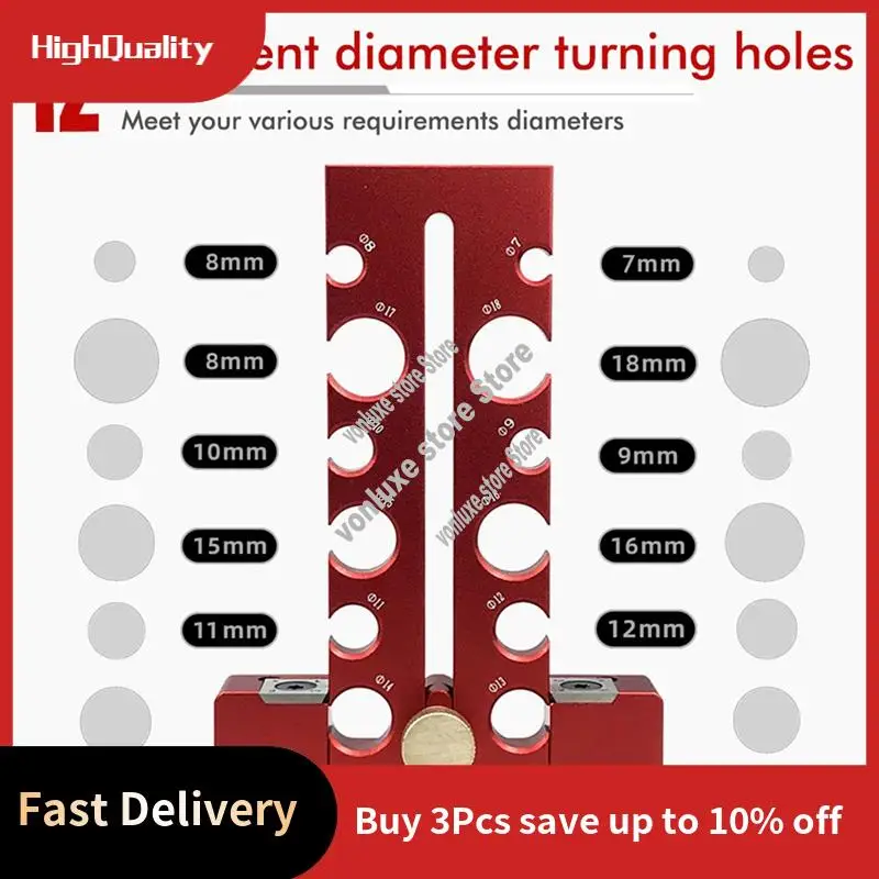 

Набор приспособлений для изготовления дюбелей, 7-18 мм, регулируемый резак для изготовления дюбелей, 12 отверстий, деревообрабатывающий инструмент из алюминиевого сплава, круглые палочки для стержней, Jig-Hot