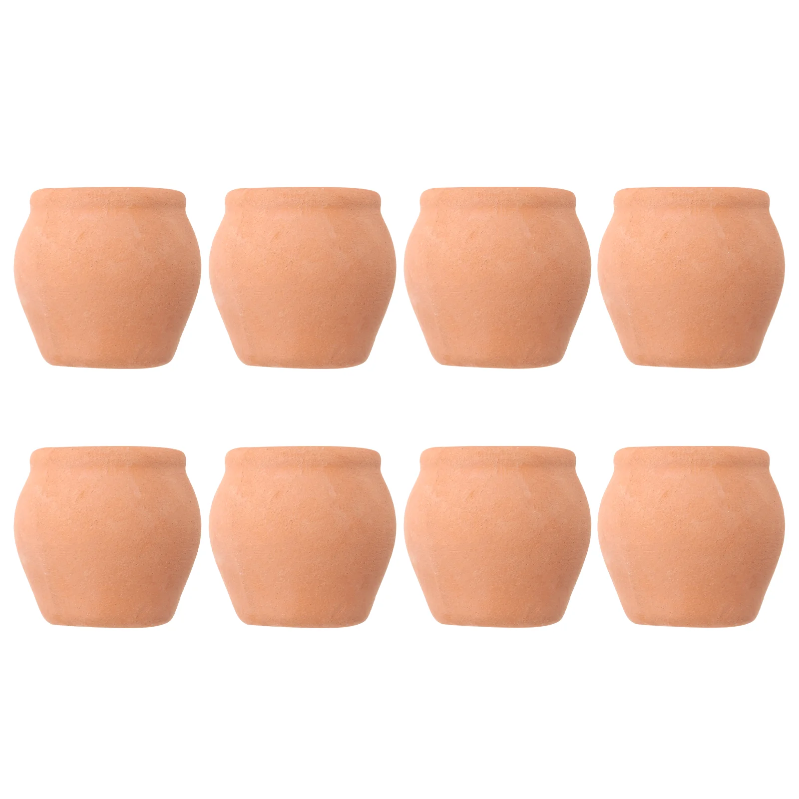 8 PCS Thumb Succulent Flowerpot Mini Pots Clay Garden Dollhouse Nursery Small for Plants