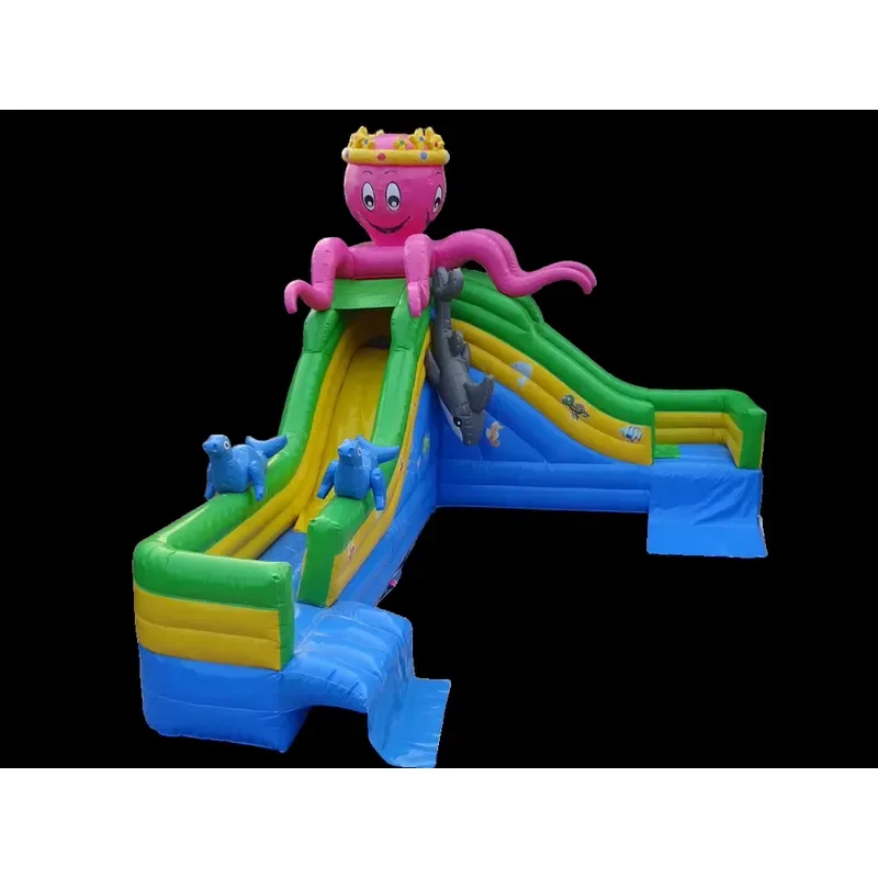 Big Size Octopus Inflatable Water Slide with Pool Commercial Inflatable Bounce House Water Slide Park for Kids in Hot Sale