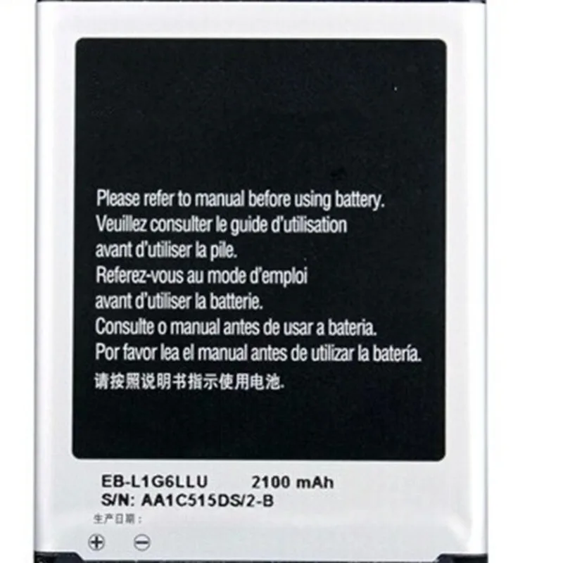 EB-L1G6LLU Replace Battery for Samsung Galaxy S3 III S 3 I9300 I9308 I9305 L710 I747 I535 T999 2100mAh Battery