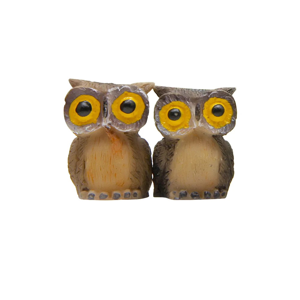 

6 Pcs Owl Succulent Ornaments Craft Mini Decorate Miniature