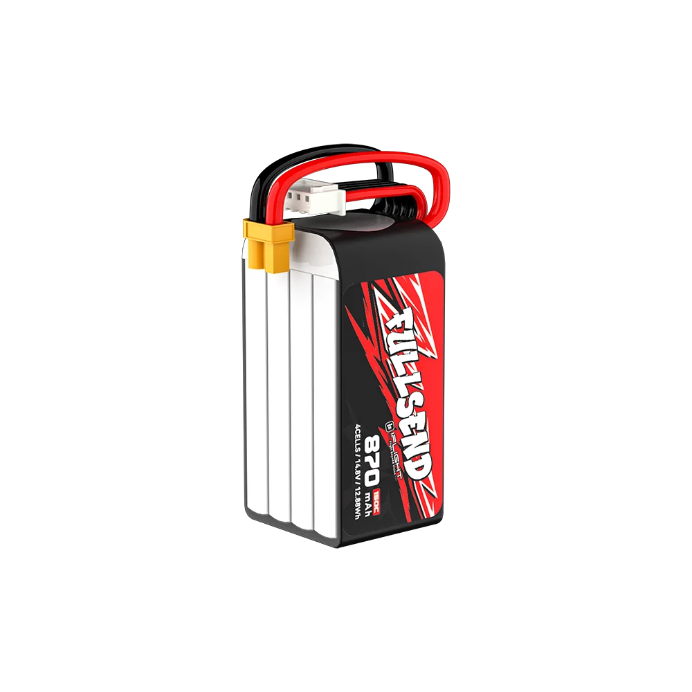 iFlight Fullsend 4S 870mAh 150C 14.8V Li-Ion Battery with XT30 connector for FPV Drones