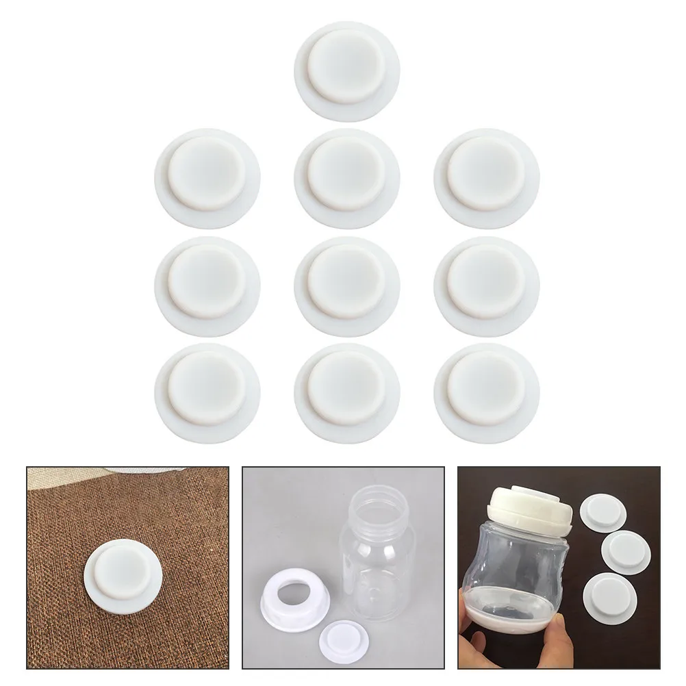 

10Pcs Silicone Milk Storage Bottle Gasket Soft Flexible Leakproof Seal Ring for Breast Milk Safety High Temp Resistant