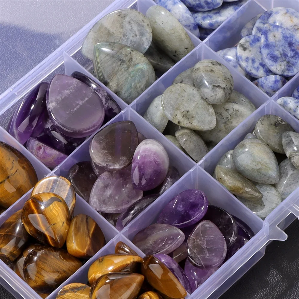 5PCS Natural Teardrop Cabochon 6X8MM/10X14MM/13X18MM/15X20MM/18X25MM Healing Waterdrop Cabochons For Handmade Rings Necklace DIY