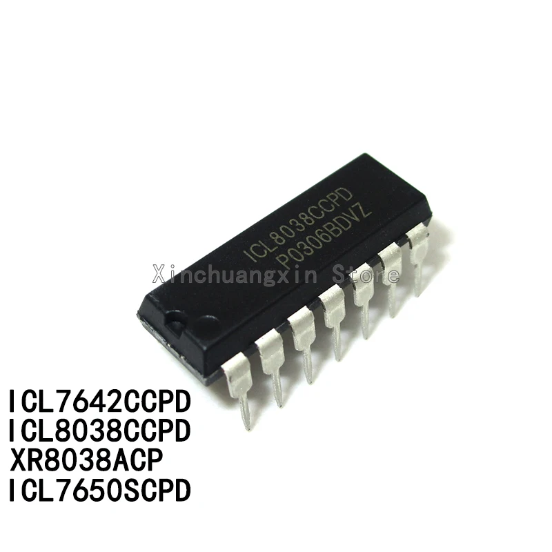 5PCS/Lot ICL8038CCPD XR8038ACP Waveform Generator ICL7650SCPD Operational Amplifier Inline DIP-14 Chip