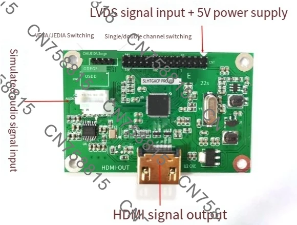 

Can realize LVDS and HDMI signal conversion, support multiple resolutions, LVDS to HDMI adapter board