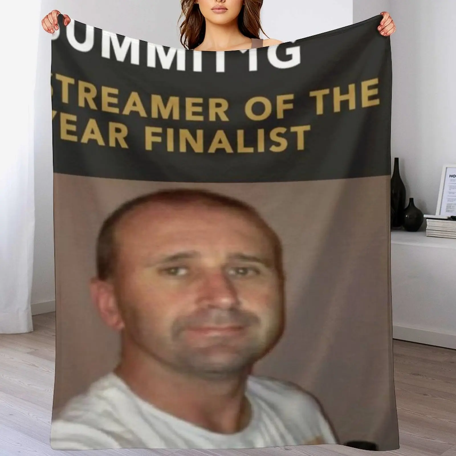 

Summit1g streamer of the year finalist Throw Blanket Plaid on the sofa Cute heavy to sleep For Sofa Thin Blankets