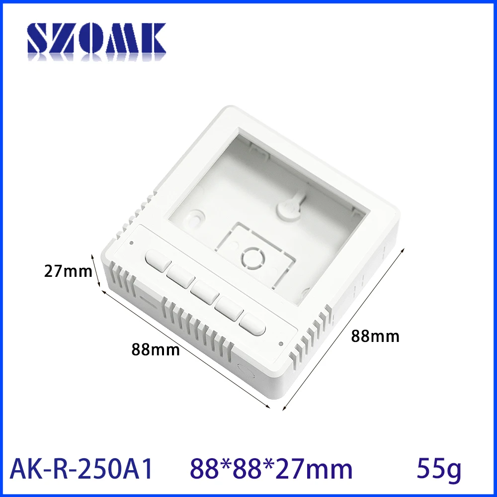 88*88*27MM 86-Type Multi-Gas Environmental PM10 Monitor Smart LCD Thermostat Switch Housing Detector Box PCB Plastic Enclosure