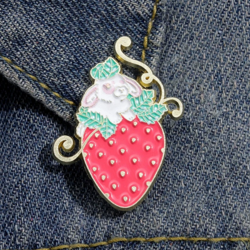 الكرتون الفواكه المينا دبوس الأصالة الفراولة الخوخ الليمون الأفوكادو الفواكه مأدبة حقيبة ظهر للحفلات هدايا مجوهرات اكسسوارات #6