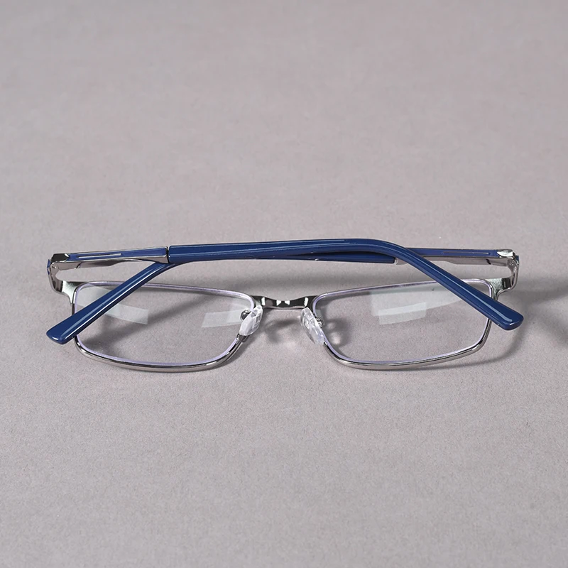 Blau Licht Lesebrille Männer Computer Leser Anti Glare Metall Rahmen mit Federscharnier Doppel Farbe Metall Brillen Rahmen + 100 – Detail 21