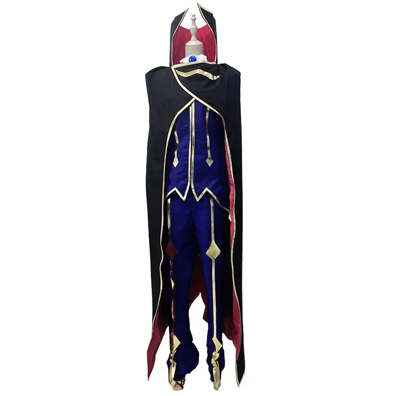 Code Geass Anime Lelouch da Rebelião R2 Cosplay Fantasia, Roupa Zero, Peruca, Sapatos, Halloween, Festa de Carnaval