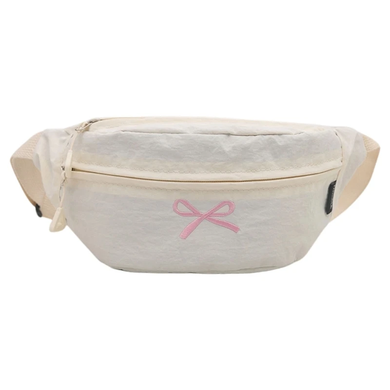 

Fashionable Chest Bag With Decorative Bows Detailing Multi Functional Storage