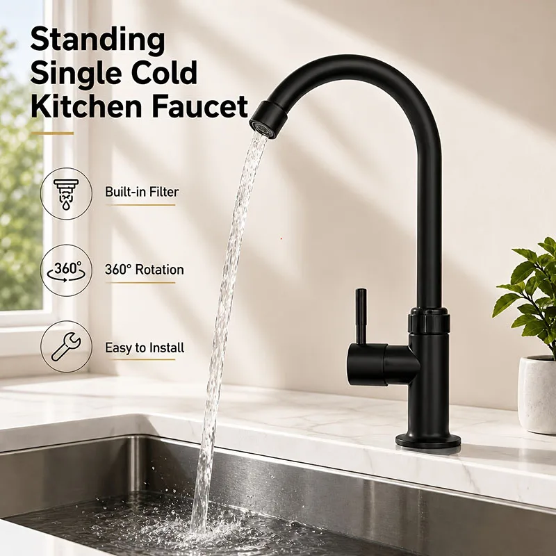 1PC Stainless Steel Bathroom Basin Faucet Hot And Cold Wash Mixer Faucet 360 Rotating Sink Faucet Bathroom Single Handle Faucet