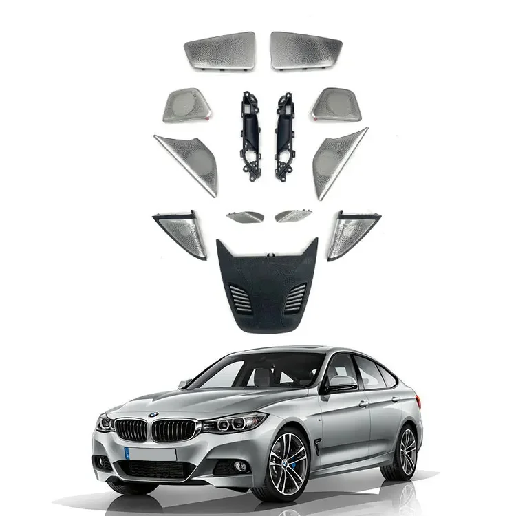 ฝาครอบลำโพงรถยนต์อุปกรณ์เสริมรถยนต์ไฟ LED สร้างบรรยากาศสำหรับ G38 G30 BMW 5 Series