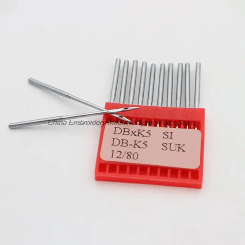 10szt Dotec Needles DB*K5 SI DB-K5 SUK Round Head Needle Milk Silk Cotton Mesh Needle Computer Embroidery Machine Accessories 75