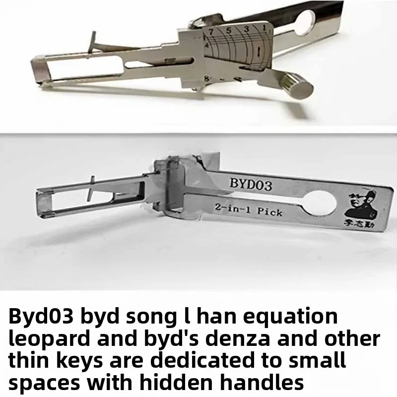 

Lishi 2in1 BYD03 Pick Tool for BYD Han Song L Tengshi Lockpick Decoder Locksmith Tool