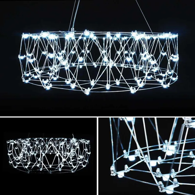 Starry Sky Luxury Chandelier Minimalist Designer Ring Light For Villa Restaurant Shopping Mall Exhibition Hall Pendant Lighting