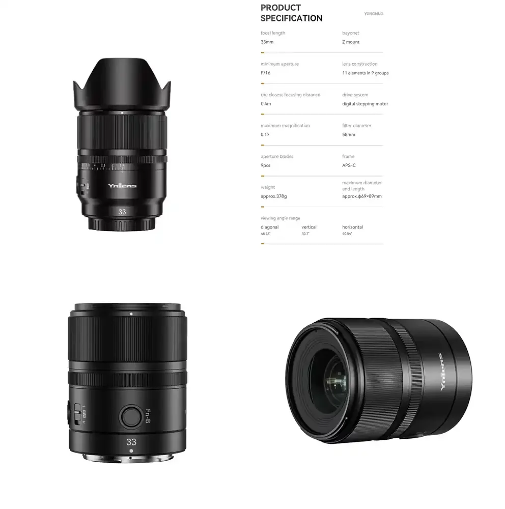 Yongnuo Yn33Mm F1.4…