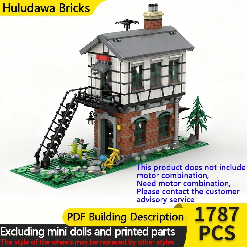 도시 거리 풍경 모델 MOC 빌딩 블록 신호등 타워 모듈형 기술 어린이 휴일 선물 조립 장난감 세트