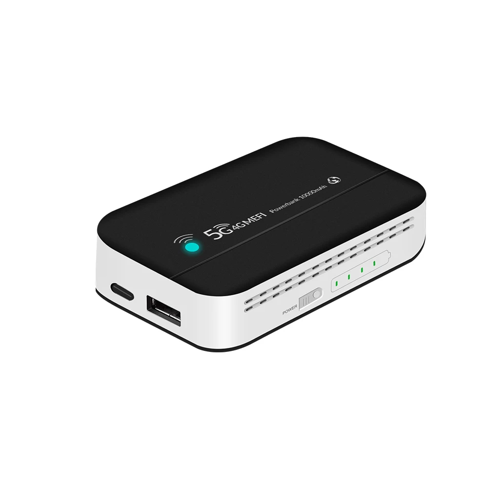 PW100 4G LTE Mobile Router Type-C USB Hotspot Portable Power Bank Pocket WIFI with 10000mAh Wireless MIFI