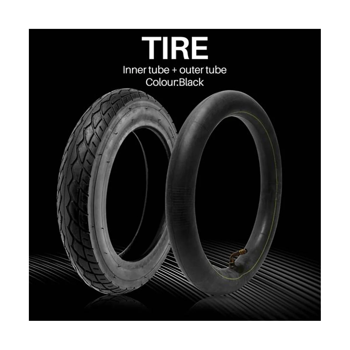 2 Set 12 1/2x2 1/4 Battery Car Tire 57-203 Electric Wheelchair Inner and Outer Tire 62-203 Pneumatic Tire