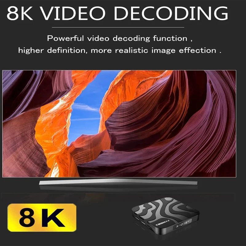 T95 Max Android 16 Smart Home Theater TV Box 8GB 256GB Dual Wifi 8K HD Google Assistant Bluetooth 6.0 Media Player Set Top Box