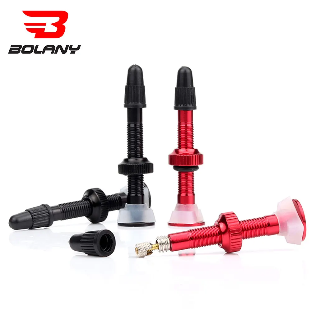 BOLANY 1PCS Bicycle Valve 40mm/60mm Road Bike Vacuum Nozzle For Bike Tubeless Tire Core Aluminum Alloy Valve Bike Accessories