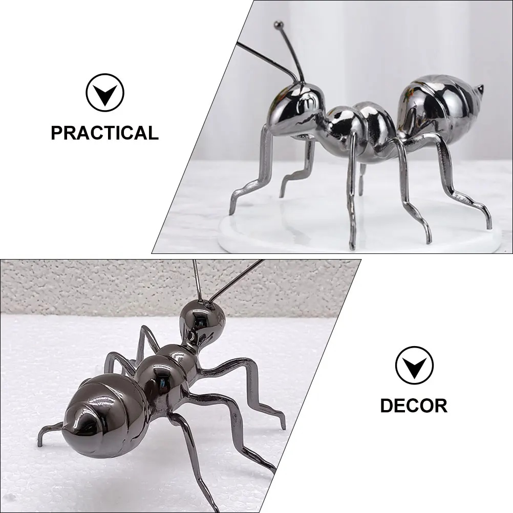 

Metal Vintage Ornaments Black Ant Figurines Decor Elegant Statue Animal Sculptures Home Office Desk Retro Collectibles Table